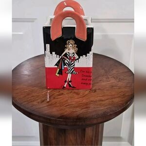 Delish One Of A Kind Girls  Pencil Pen Holder By Working Girls Design Ceramic